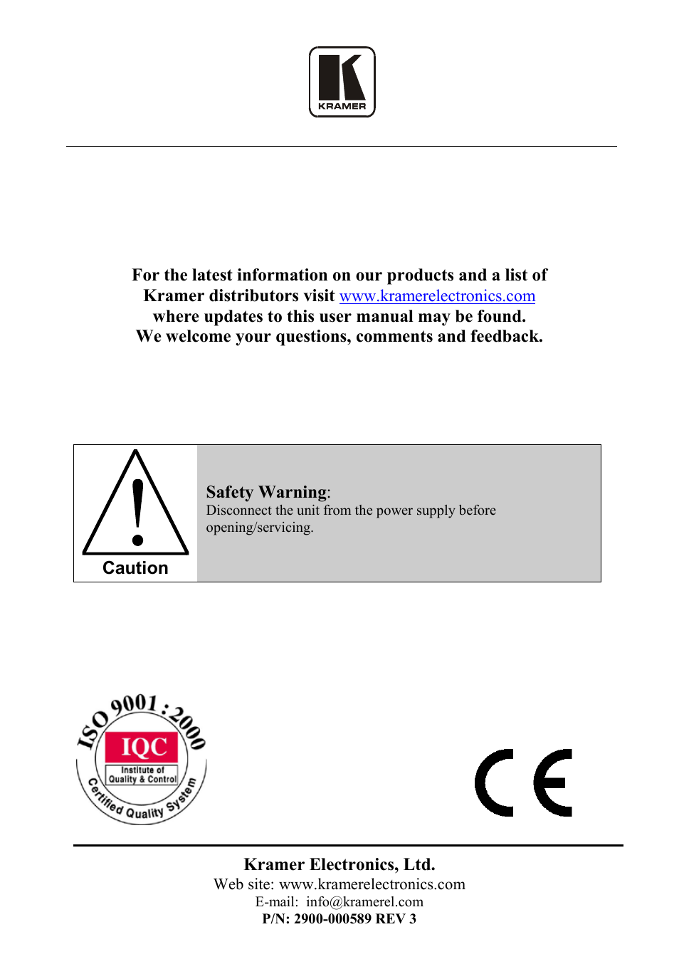 Kramer Electronics 6241HDxl User Manual | Page 10 / 10