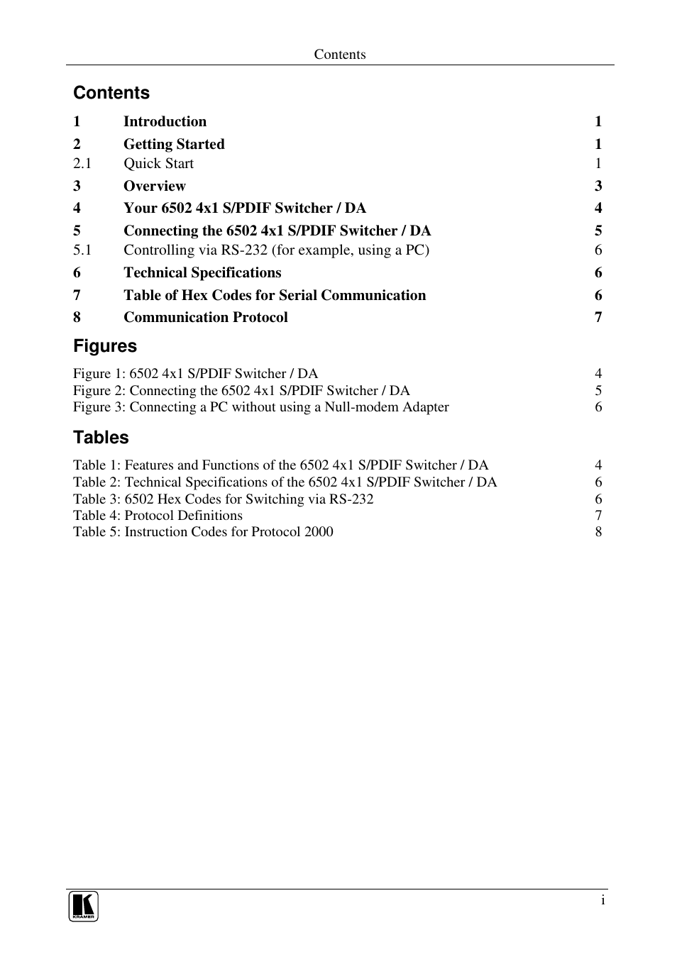 Kramer Electronics 6502 User Manual | Page 2 / 12