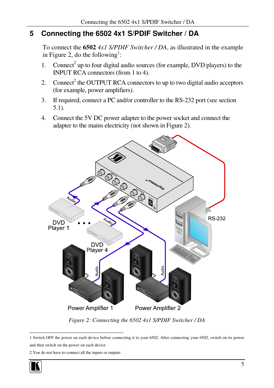 Kramer Electronics 6502 User Manual | Page 7 / 12