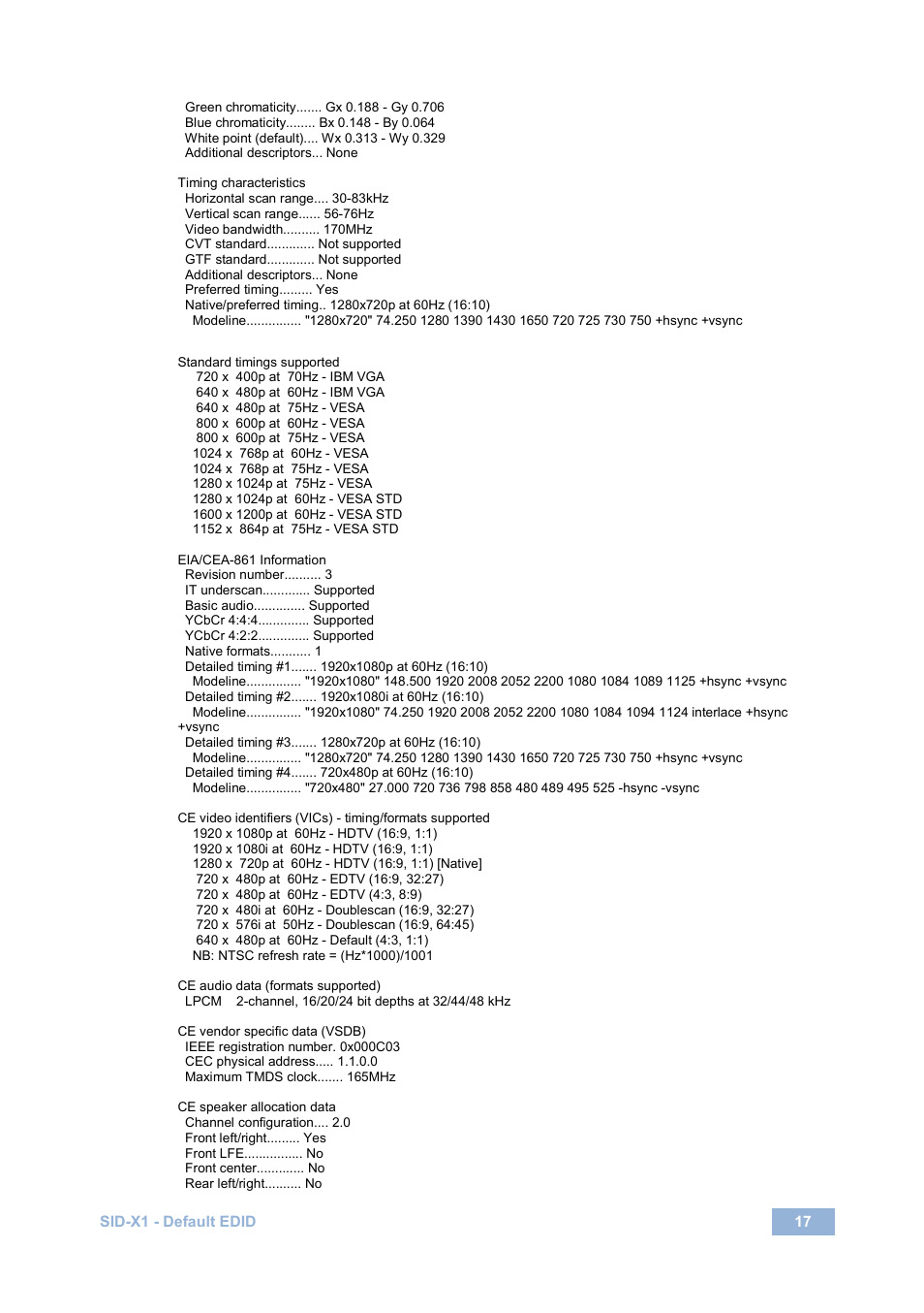 Kramer Electronics SID-X1 User Manual | Page 20 / 23