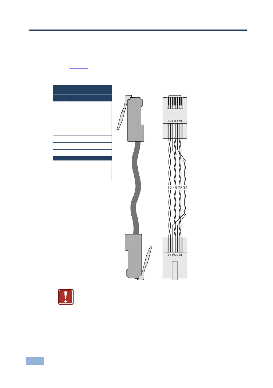 9 wiring the twisted pair rj-45 connectors, Wiring the twisted pair rj-45 connectors, Figure 9: tp pinout wiring | Section, 9wiring the twisted pair rj-45 connectors | Kramer Electronics SID-X1N User Manual | Page 20 / 23