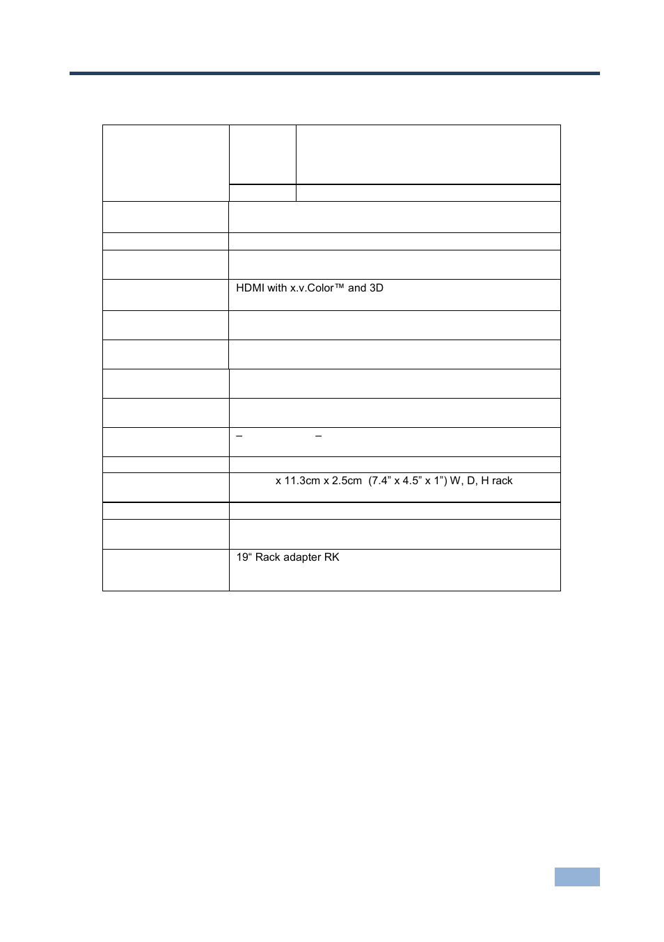 10 technical specifications, Technical specifications | Kramer Electronics SID-X1N User Manual | Page 21 / 23