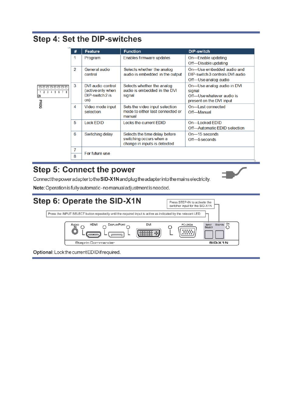 Kramer Electronics SID-X1N User Manual | Page 3 / 23