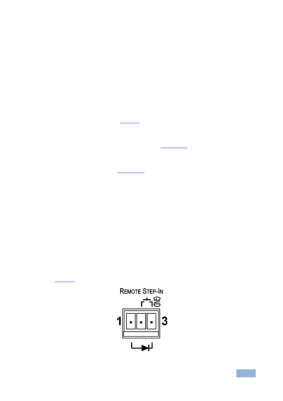 1 connecting the remote step-in switch and led, Connecting the remote step-in switch and led, Figure 4: remote step-in switch and led wiring | Kramer Electronics SID-X2N User Manual | Page 13 / 31