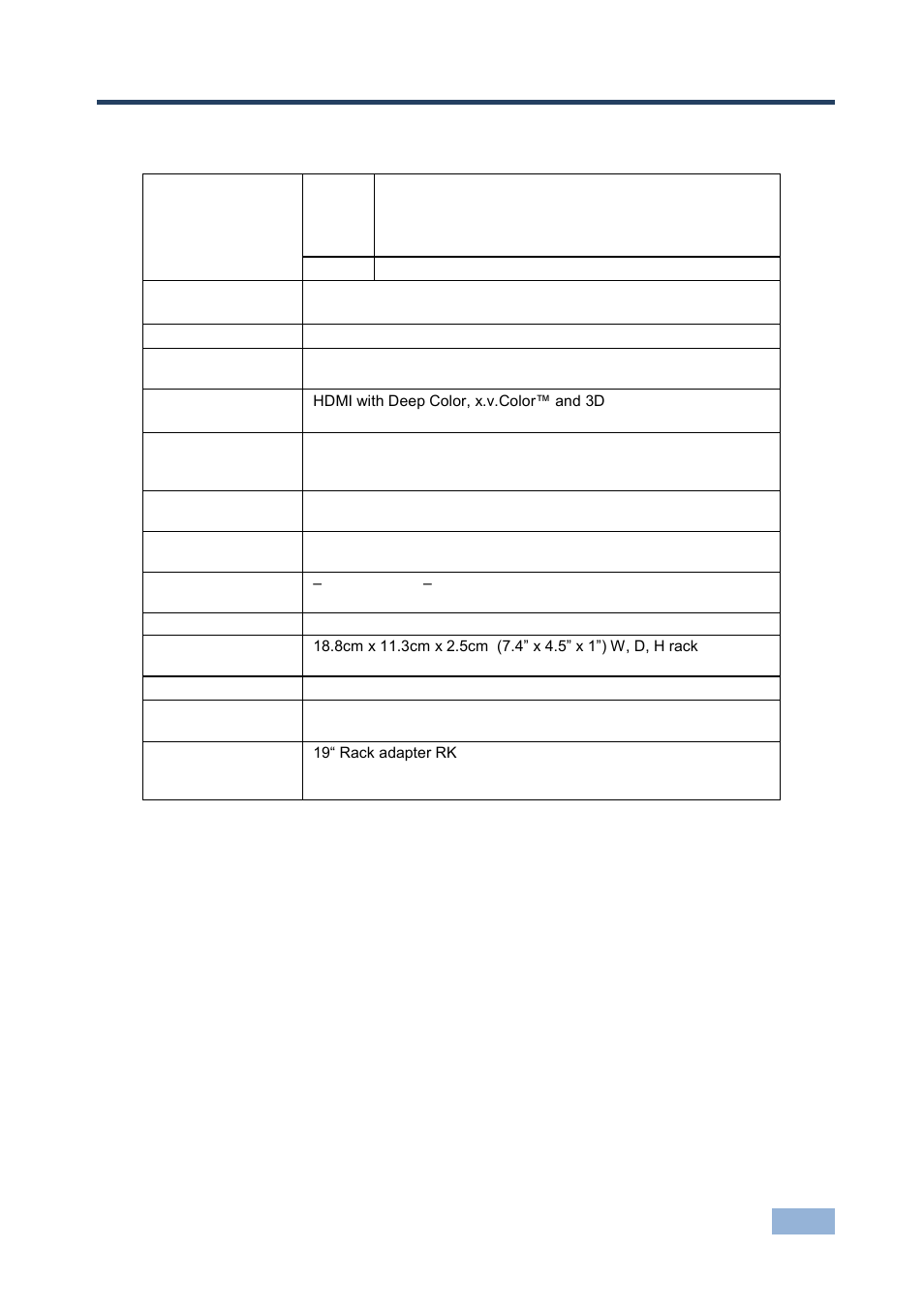 10 technical specifications, Technical specifications | Kramer Electronics SID-X2N User Manual | Page 21 / 31