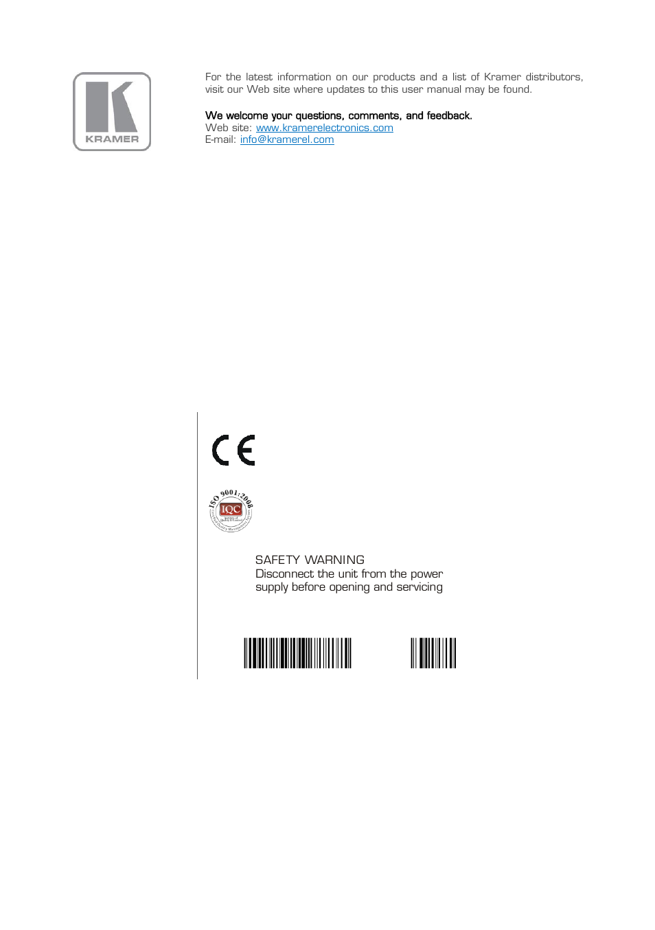 Kramer Electronics SID-X2N User Manual | Page 31 / 31