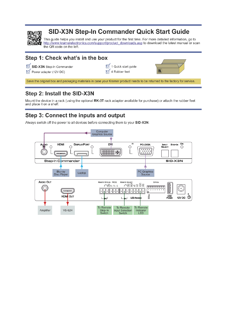 Kramer Electronics SID-X3N User Manual | Page 2 / 22