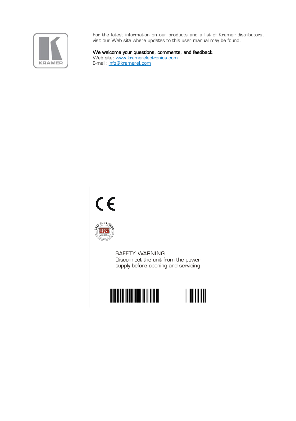 Kramer Electronics SID-X3N User Manual | Page 22 / 22