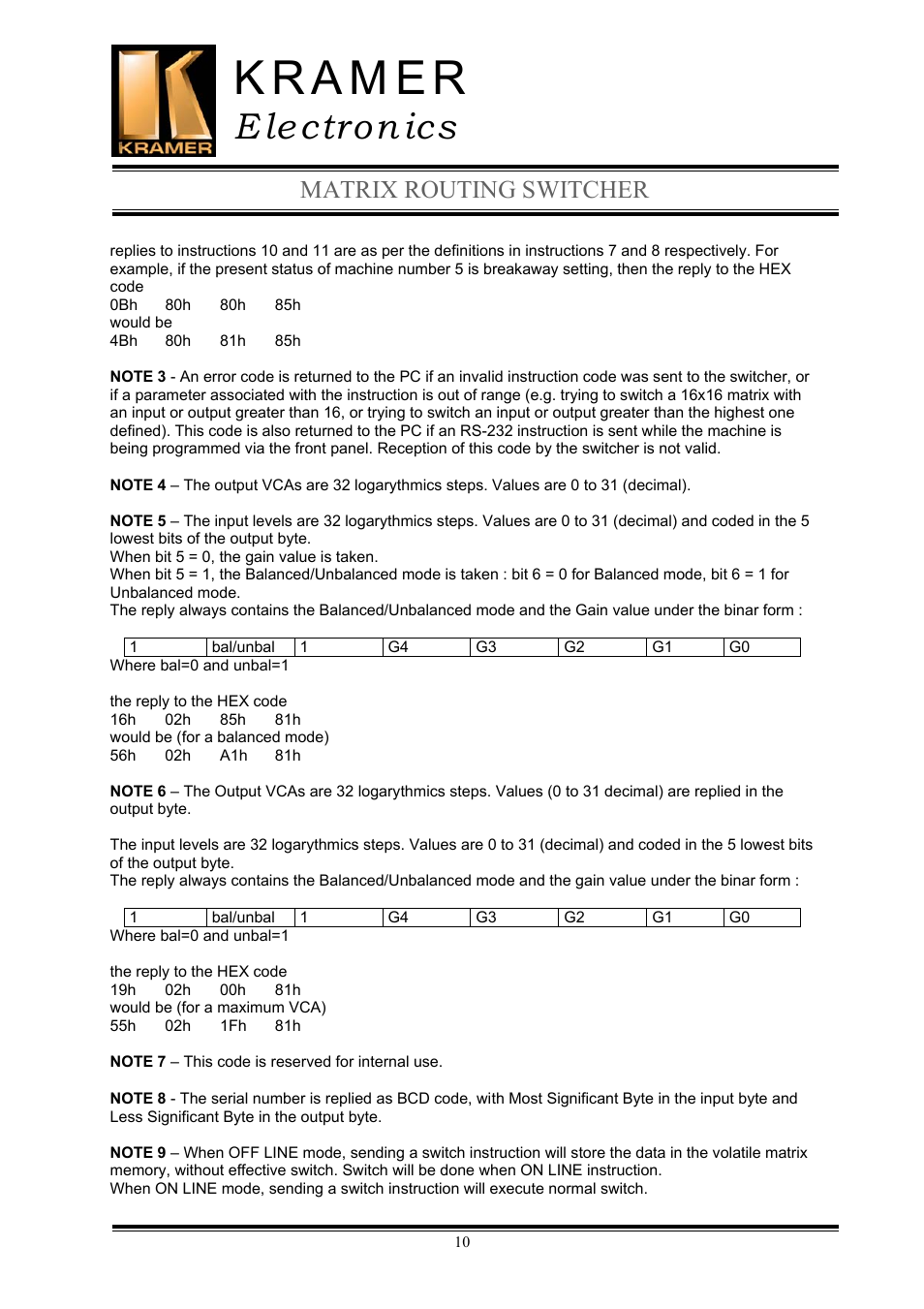 E lectron ics, Matrix routing switcher | Kramer Electronics TailorMade User Manual | Page 10 / 22