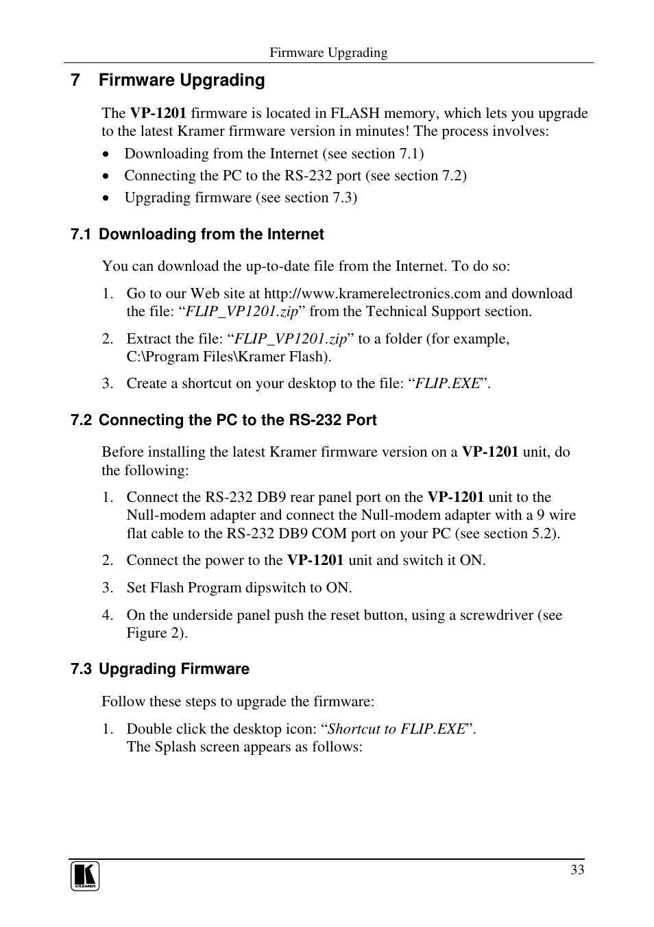 Kramer Electronics VP-1201 User Manual | Page 37 / 50