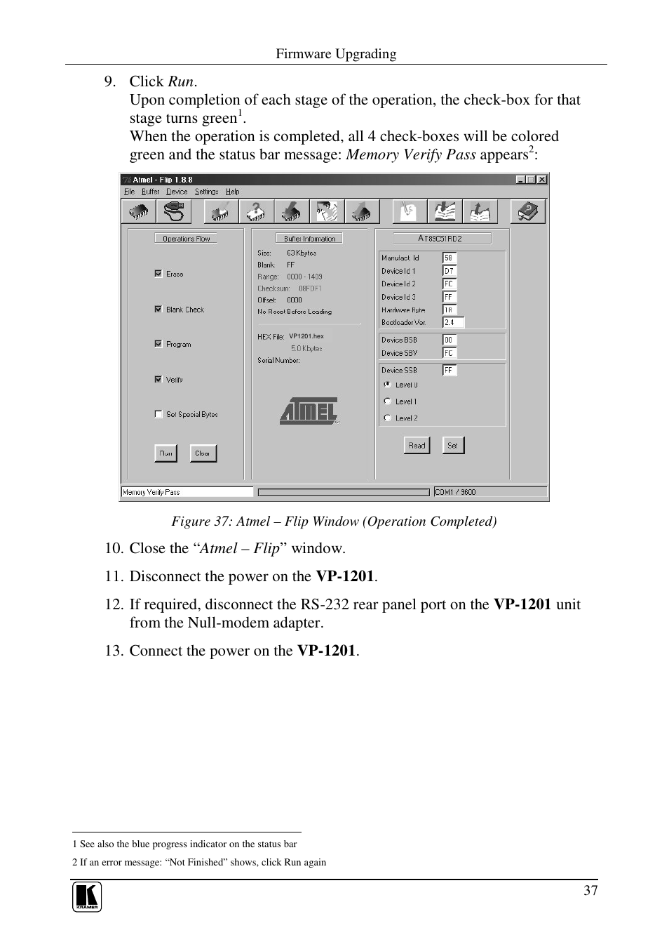 Kramer Electronics VP-1201 User Manual | Page 41 / 50