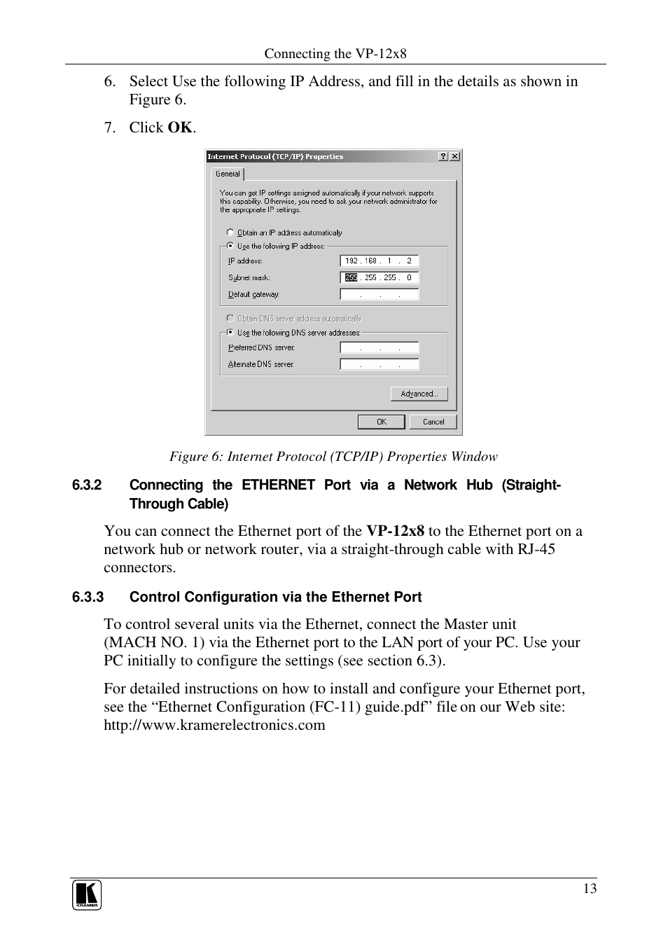 Kramer Electronics VP-12x8 User Manual | Page 16 / 34