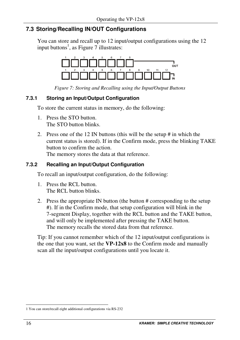Kramer Electronics VP-12x8 User Manual | Page 19 / 34