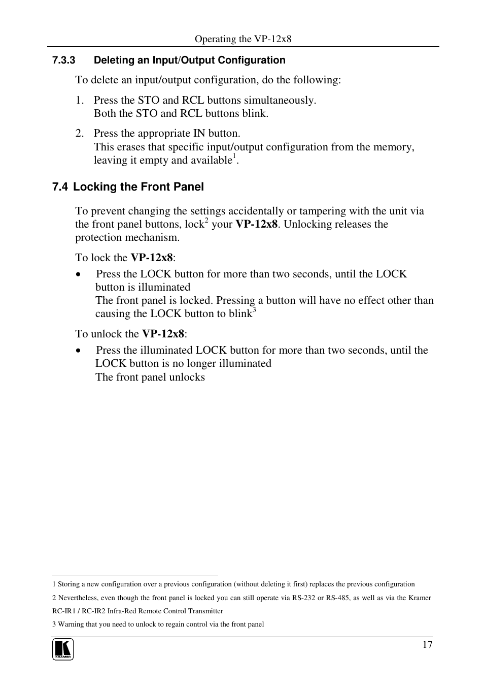 Kramer Electronics VP-12x8 User Manual | Page 20 / 34