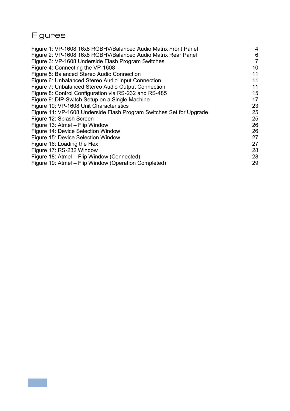 Figures | Kramer Electronics VP-1608 User Manual | Page 4 / 46