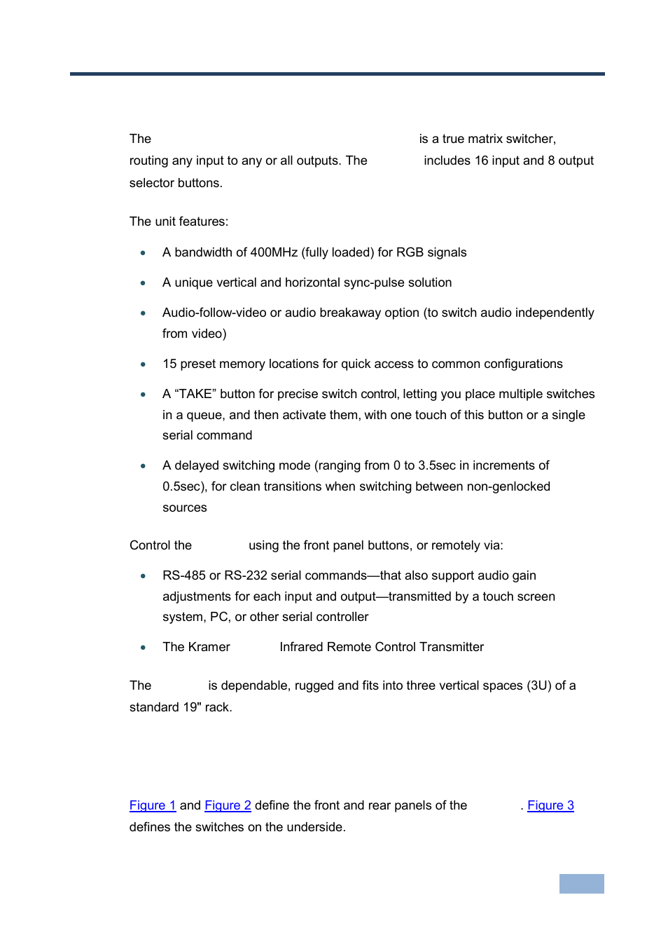 3 overview, Overview, 3overview | Kramer Electronics VP-1608 User Manual | Page 7 / 46
