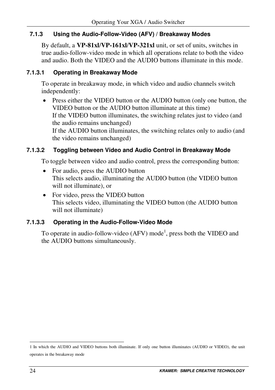 Kramer Electronics VP-161xl User Manual | Page 27 / 37
