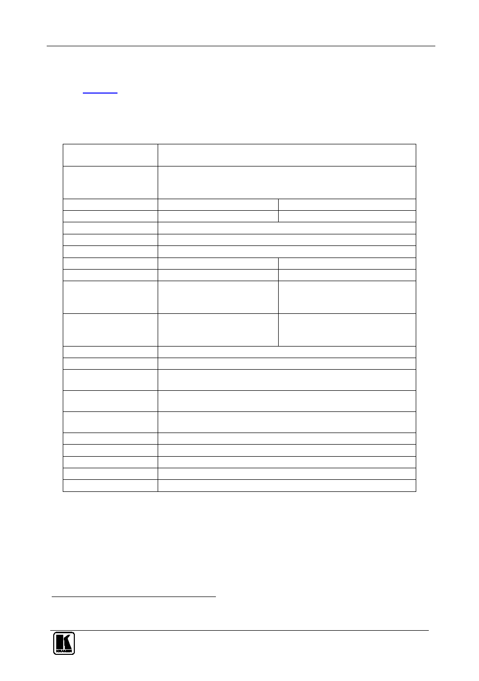 11 technical specifications, Technical specifications, Table 5: technical specifications | Of the vp-16x18ak | Kramer Electronics VP-16x18AK User Manual | Page 41 / 60