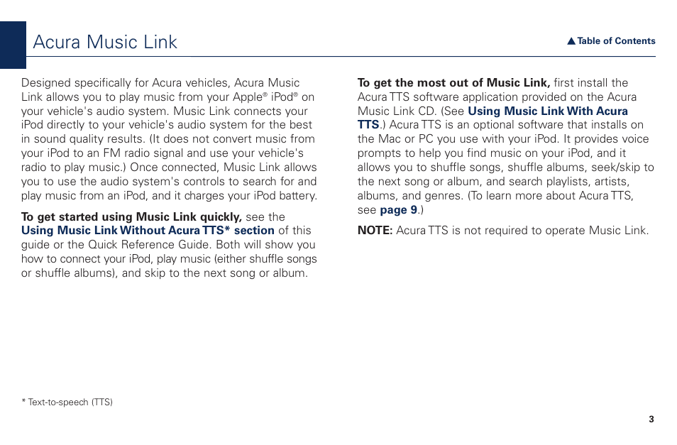 Acura music link | Acura Music Link BAM30192 User Manual | Page 3 / 21