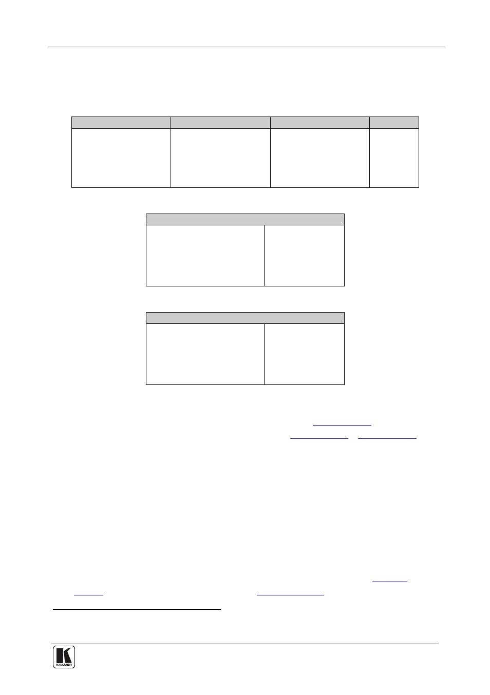 2 the audio gain control ascii tables, 13 kramer protocol, 1 protocol output definitions | 2 switching protocols, The audio gain control ascii tables, Kramer protocol, Protocol output definitions, Switching protocols | Kramer Electronics VP-27 User Manual | Page 22 / 32