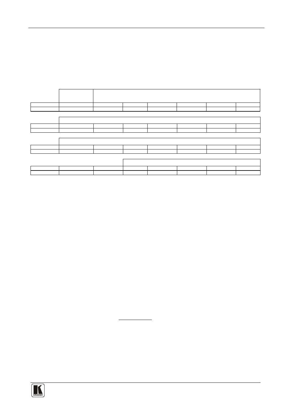 4 kramer protocol 2000, Kramer protocol 2000, Table 16: protocol definitions | Kramer protocol | Kramer Electronics VP-27 User Manual | Page 28 / 32