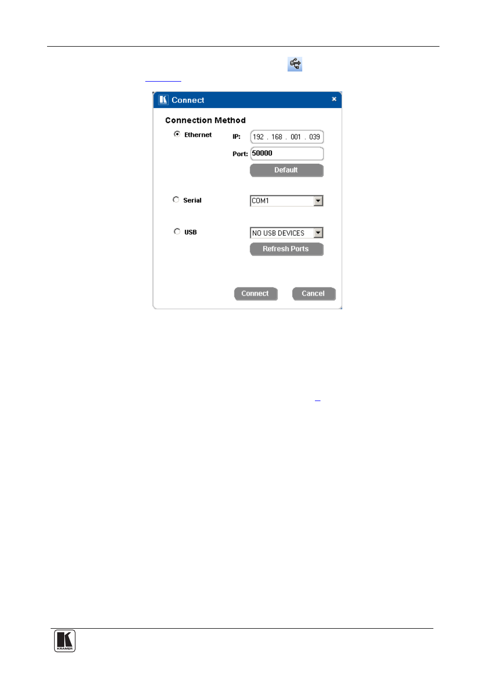 Figure 3: connection method display | Kramer Electronics VP-81KSi User Manual | Page 5 / 16