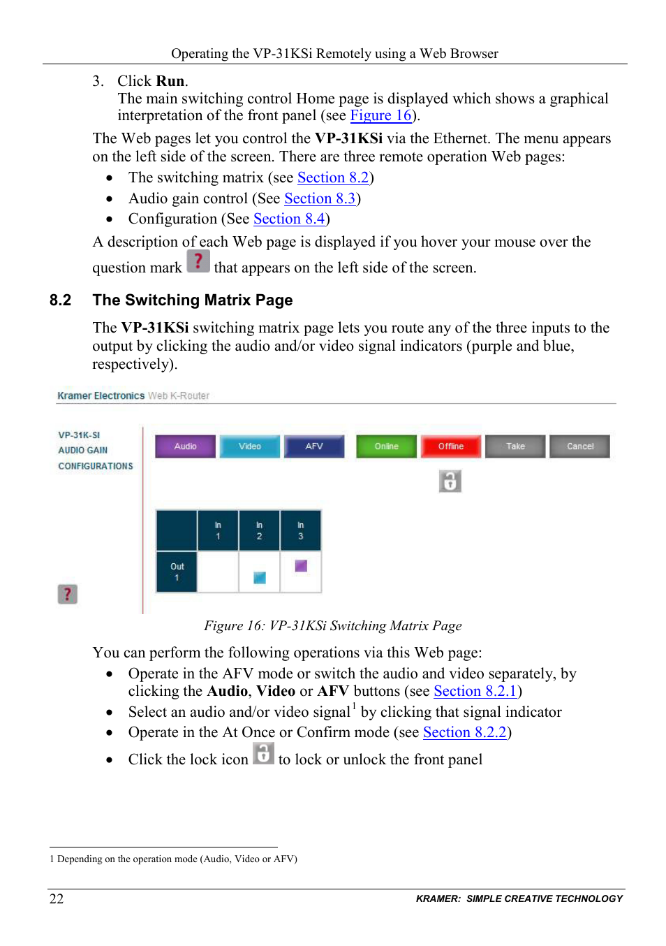 Kramer Electronics VP-31KSi User Manual | Page 26 / 48