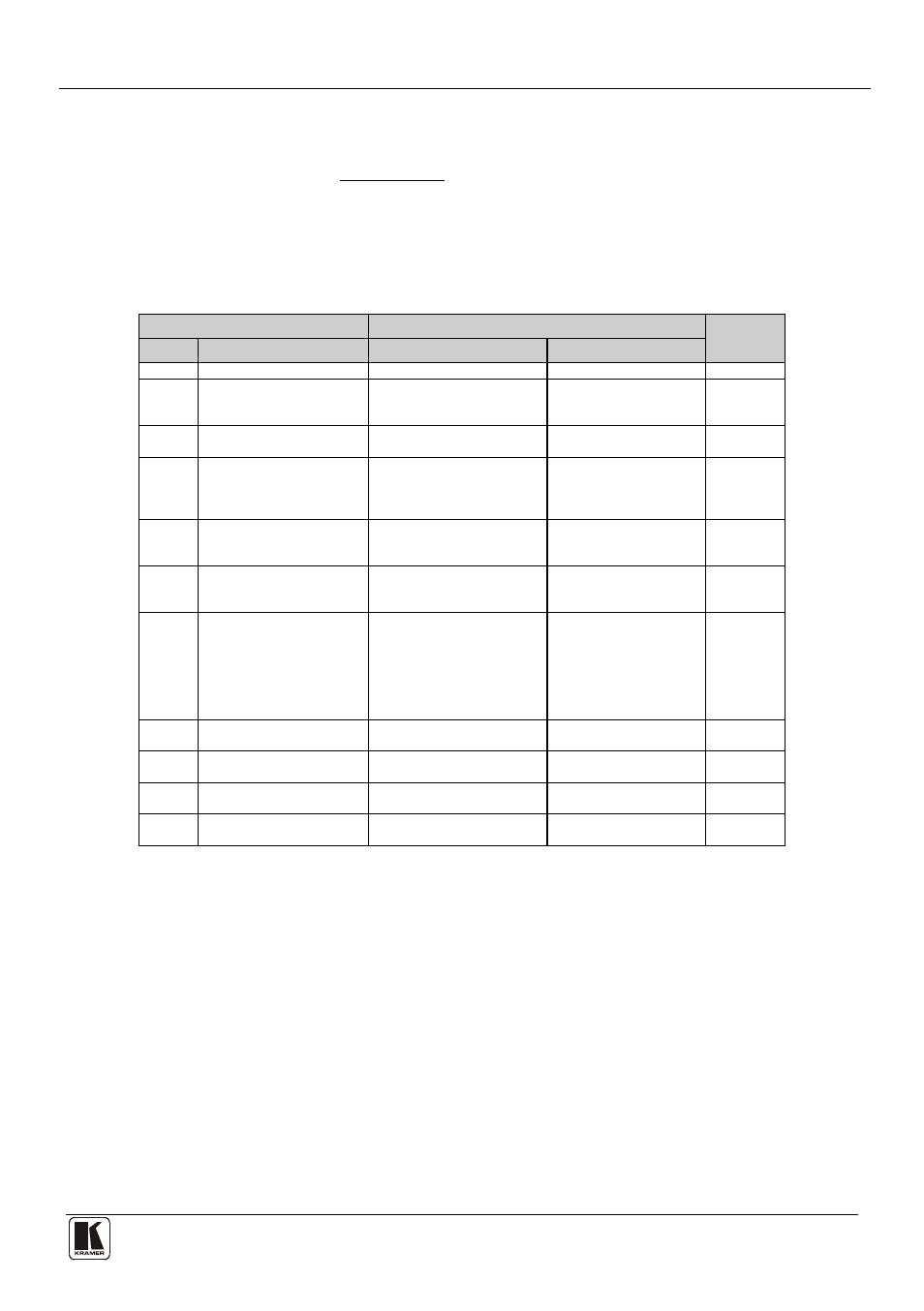 Table 7: instruction codes for protocol 2000, Kramer protocol 2000 | Kramer Electronics VP-411DS User Manual | Page 19 / 22