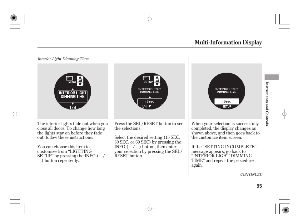Multi-information display | Acura 2009 TSX User Manual | Page 101 / 526