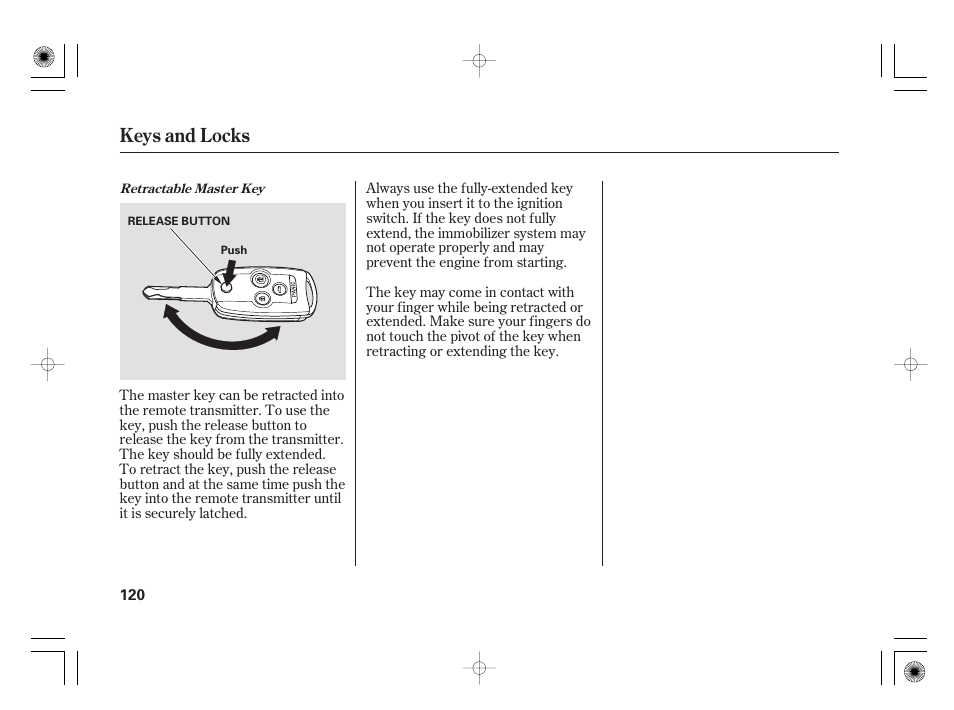 Keys and locks | Acura 2009 TSX User Manual | Page 126 / 526