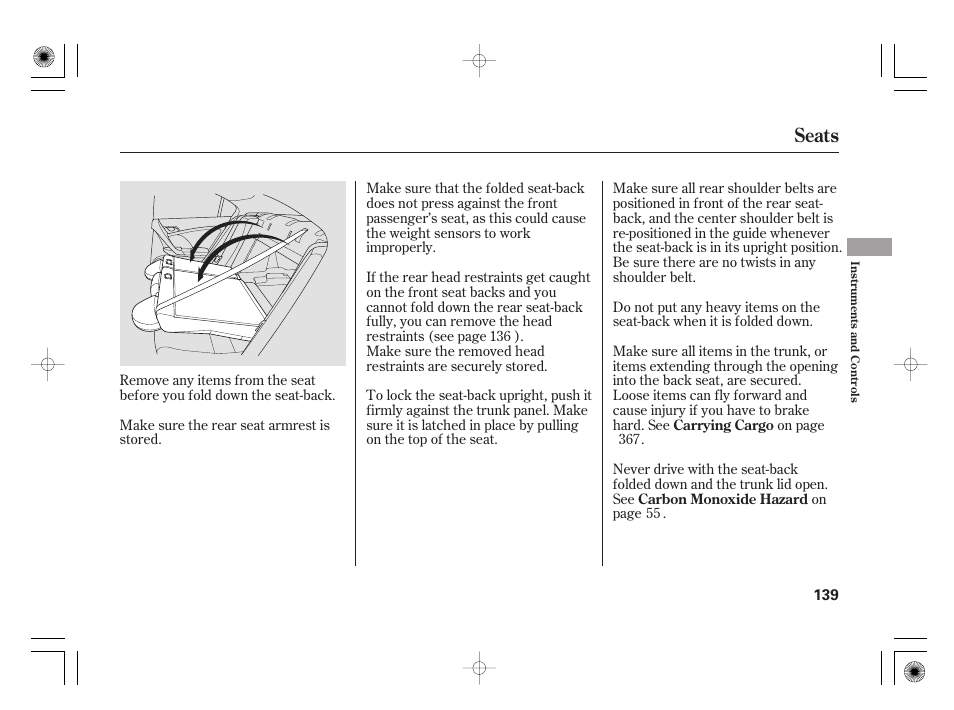 Seats | Acura 2009 TSX User Manual | Page 145 / 526