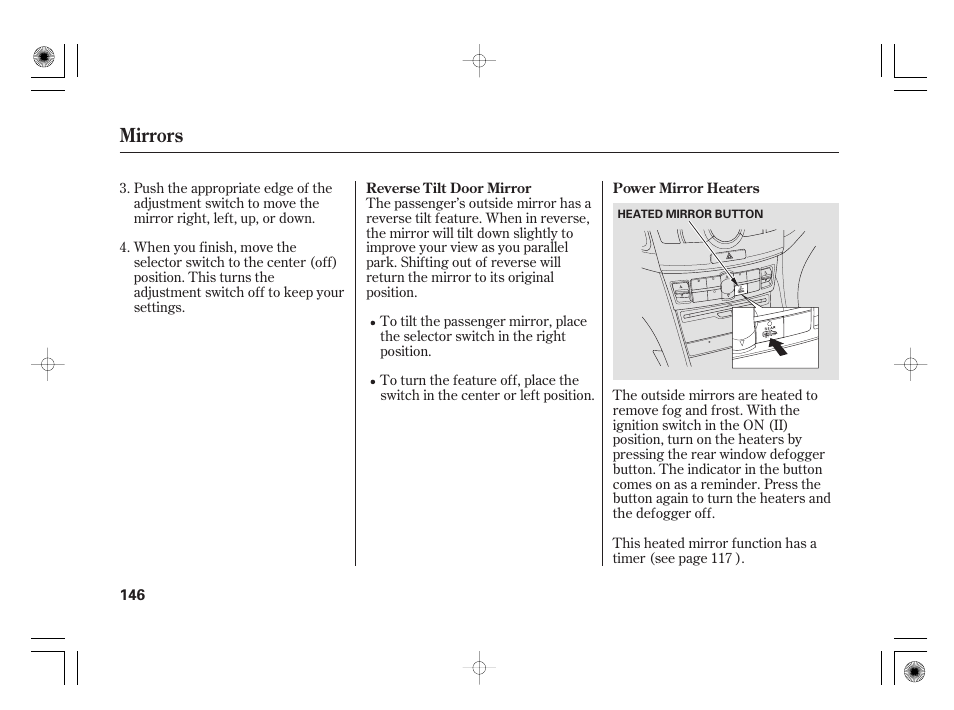 Mirrors | Acura 2009 TSX User Manual | Page 152 / 526