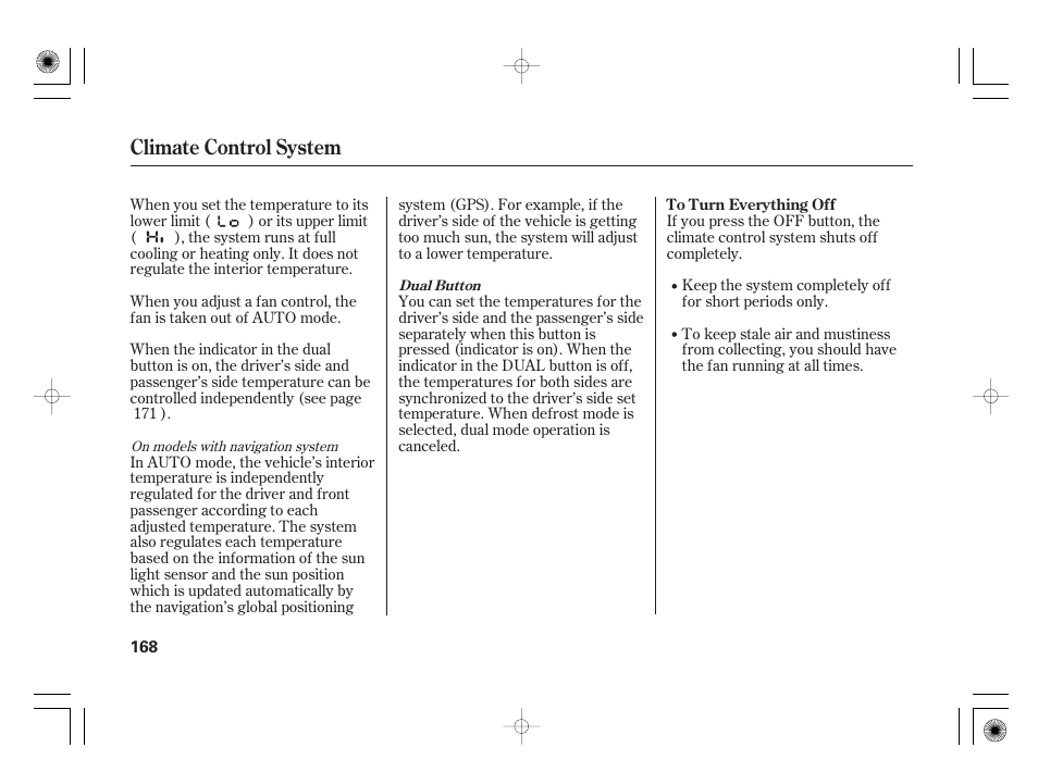 Climate control system | Acura 2009 TSX User Manual | Page 174 / 526