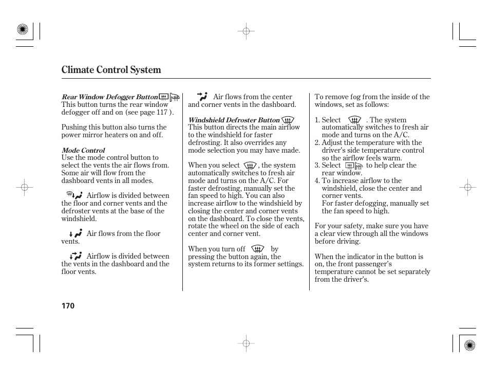 Climate control system | Acura 2009 TSX User Manual | Page 176 / 526