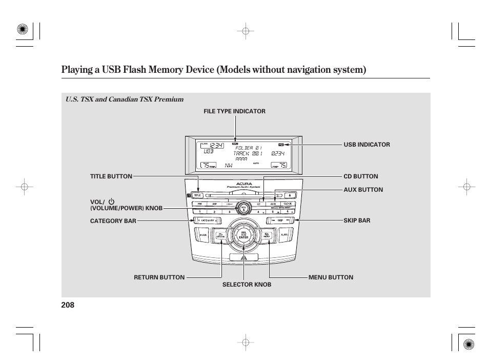 Acura 2009 TSX User Manual | Page 214 / 526