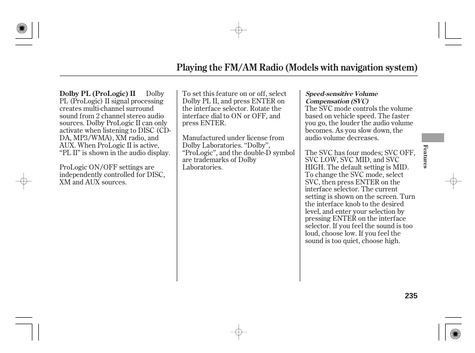 Acura 2009 TSX User Manual | Page 241 / 526
