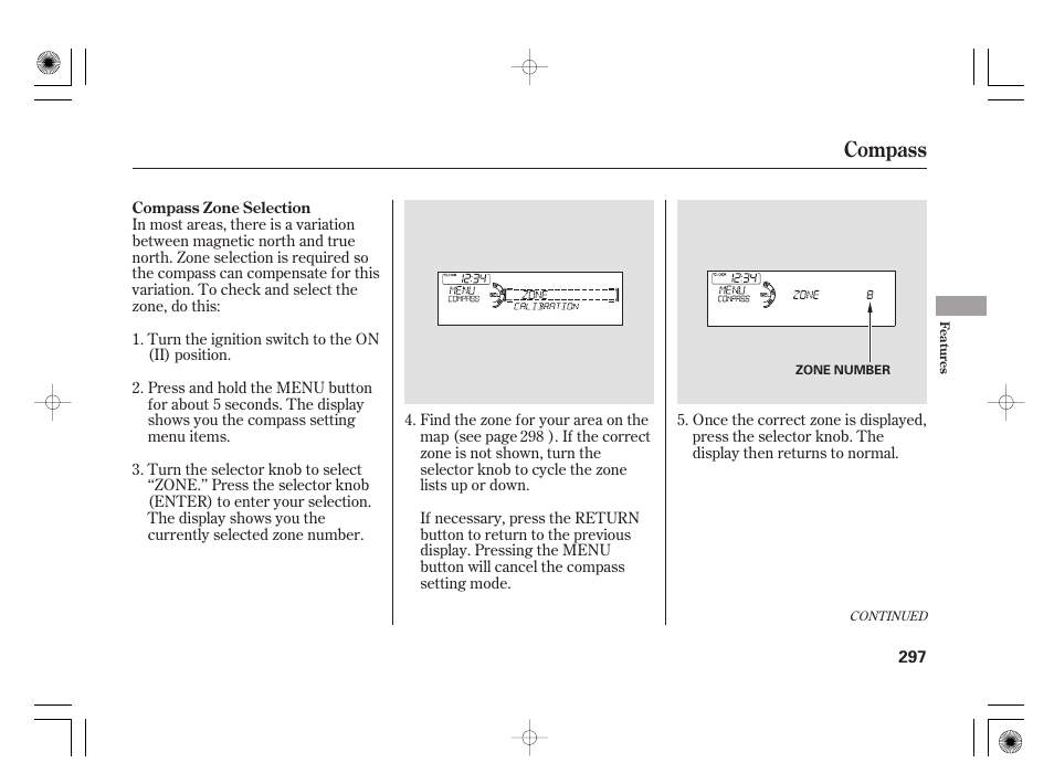 Compass | Acura 2009 TSX User Manual | Page 303 / 526