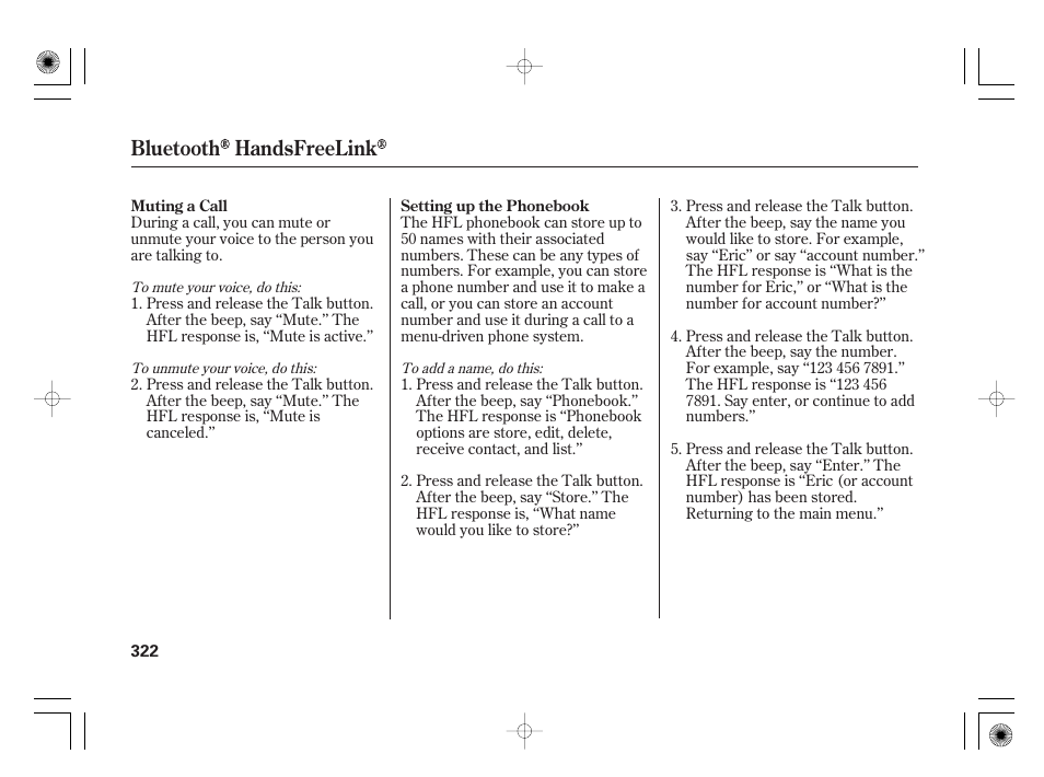 Bluetooth handsfreelink | Acura 2009 TSX User Manual | Page 328 / 526