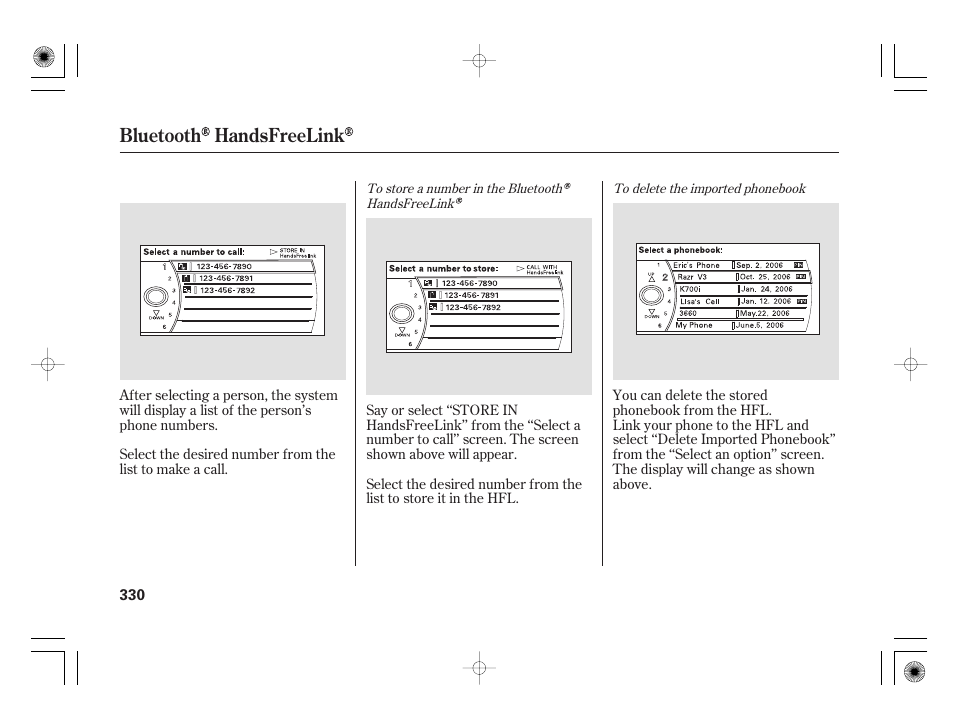 Bluetooth handsfreelink | Acura 2009 TSX User Manual | Page 336 / 526