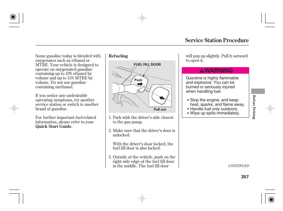 Service station procedure | Acura 2009 TSX User Manual | Page 363 / 526