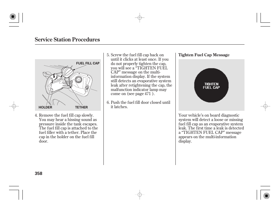 Service station procedures | Acura 2009 TSX User Manual | Page 364 / 526