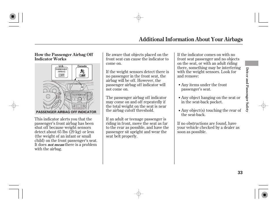 Additional information about your airbags | Acura 2009 TSX User Manual | Page 39 / 526
