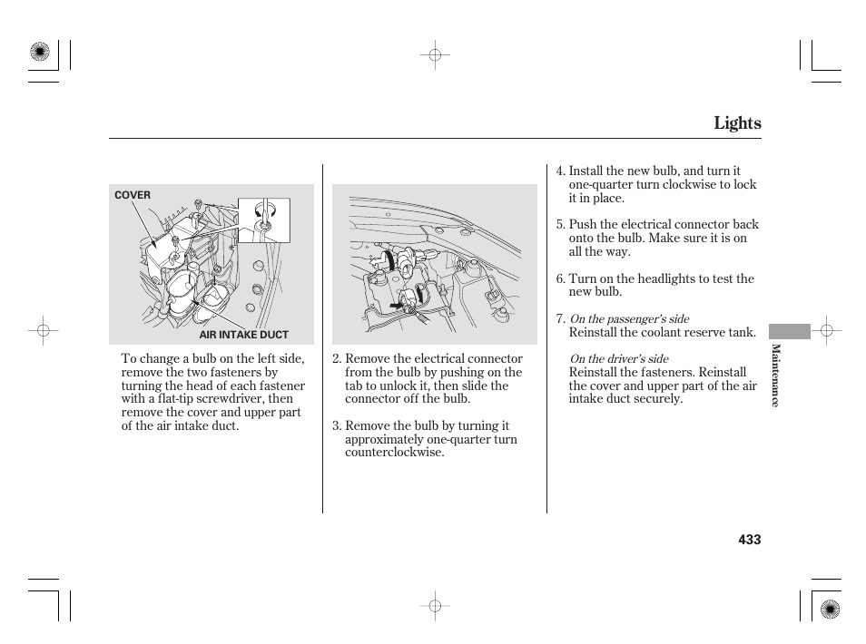 Lights | Acura 2009 TSX User Manual | Page 439 / 526