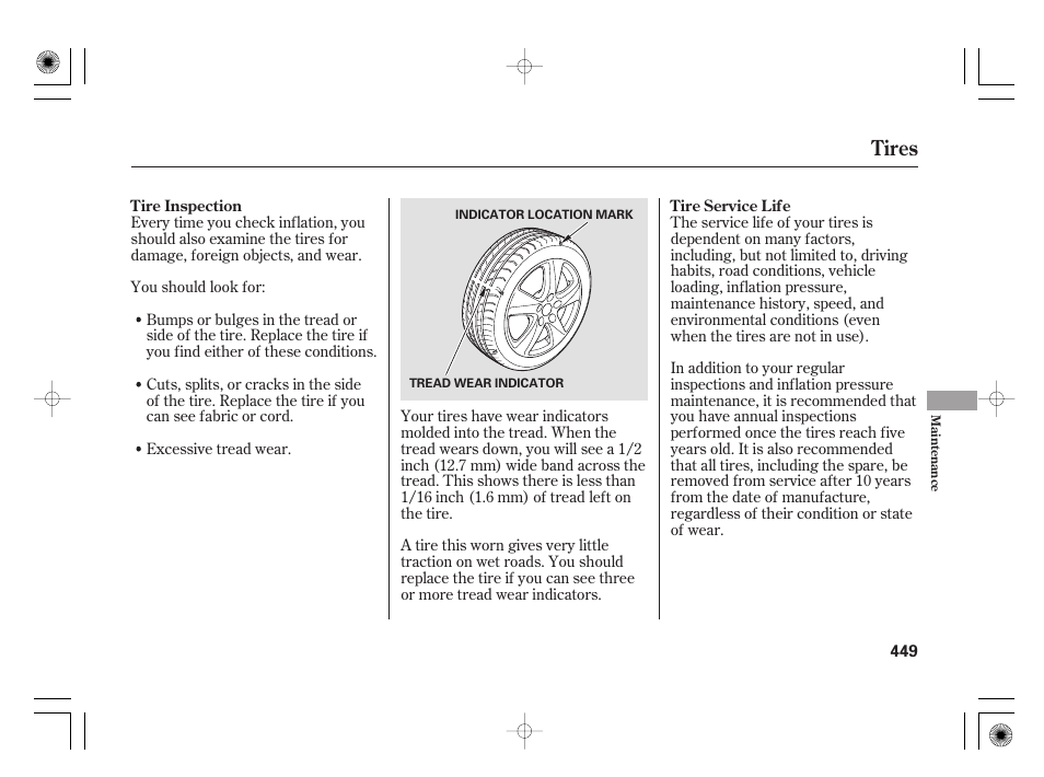 Tires | Acura 2009 TSX User Manual | Page 455 / 526