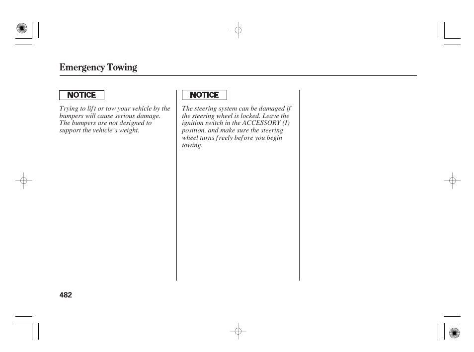 Emergency towing | Acura 2009 TSX User Manual | Page 488 / 526