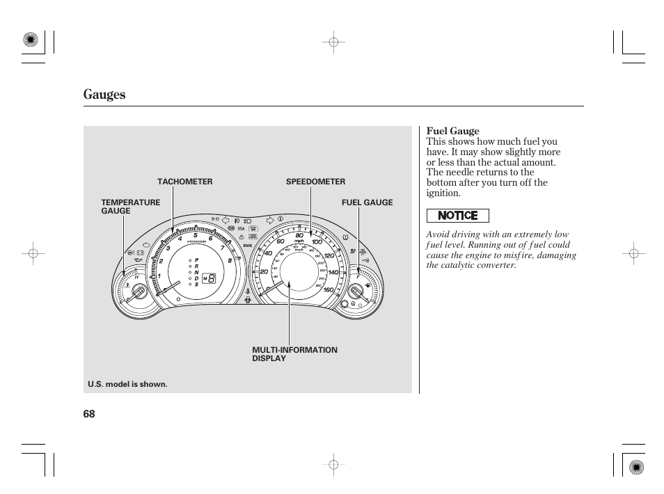 Gauges | Acura 2009 TSX User Manual | Page 74 / 526