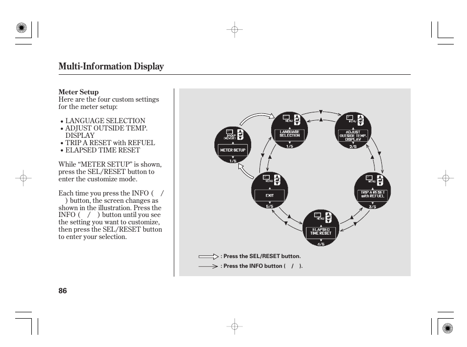 Multi-information display | Acura 2009 TSX User Manual | Page 92 / 526