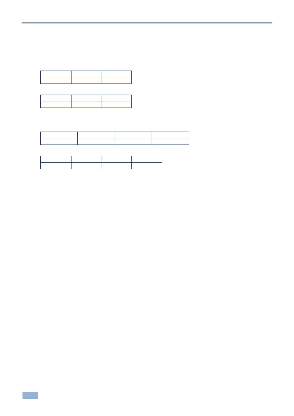 30 vp-419xl, 1 vp-419xl input resolution, 2 vp-419xl output resolution | Vp-419xl, Vp-419xl input resolution, Vp-419xl output resolution | Kramer Electronics VP-790 User Manual | Page 41 / 45