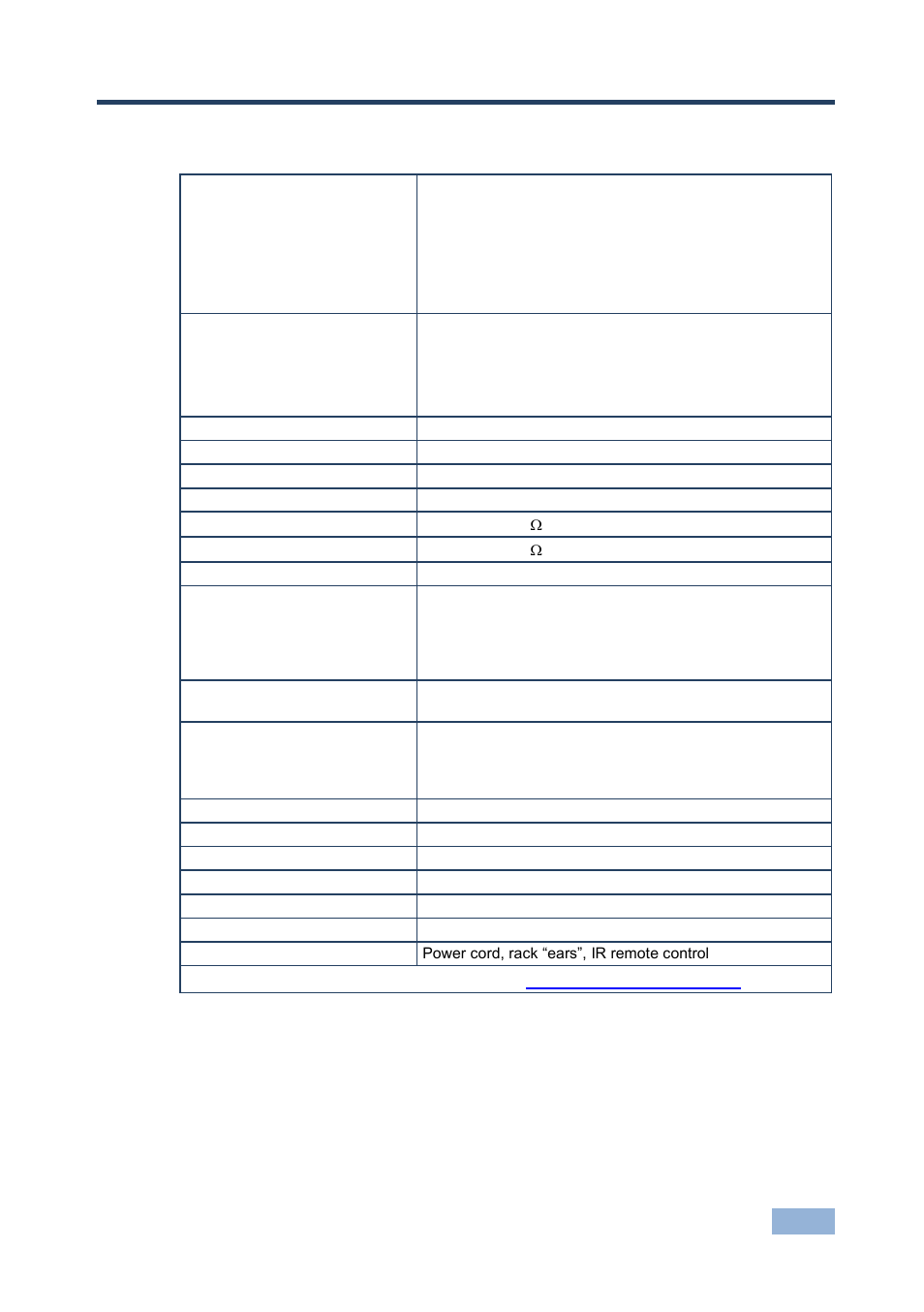 7 technical specifications, Technical specifications, 7technical specifications | Kramer Electronics VP-441 User Manual | Page 21 / 29