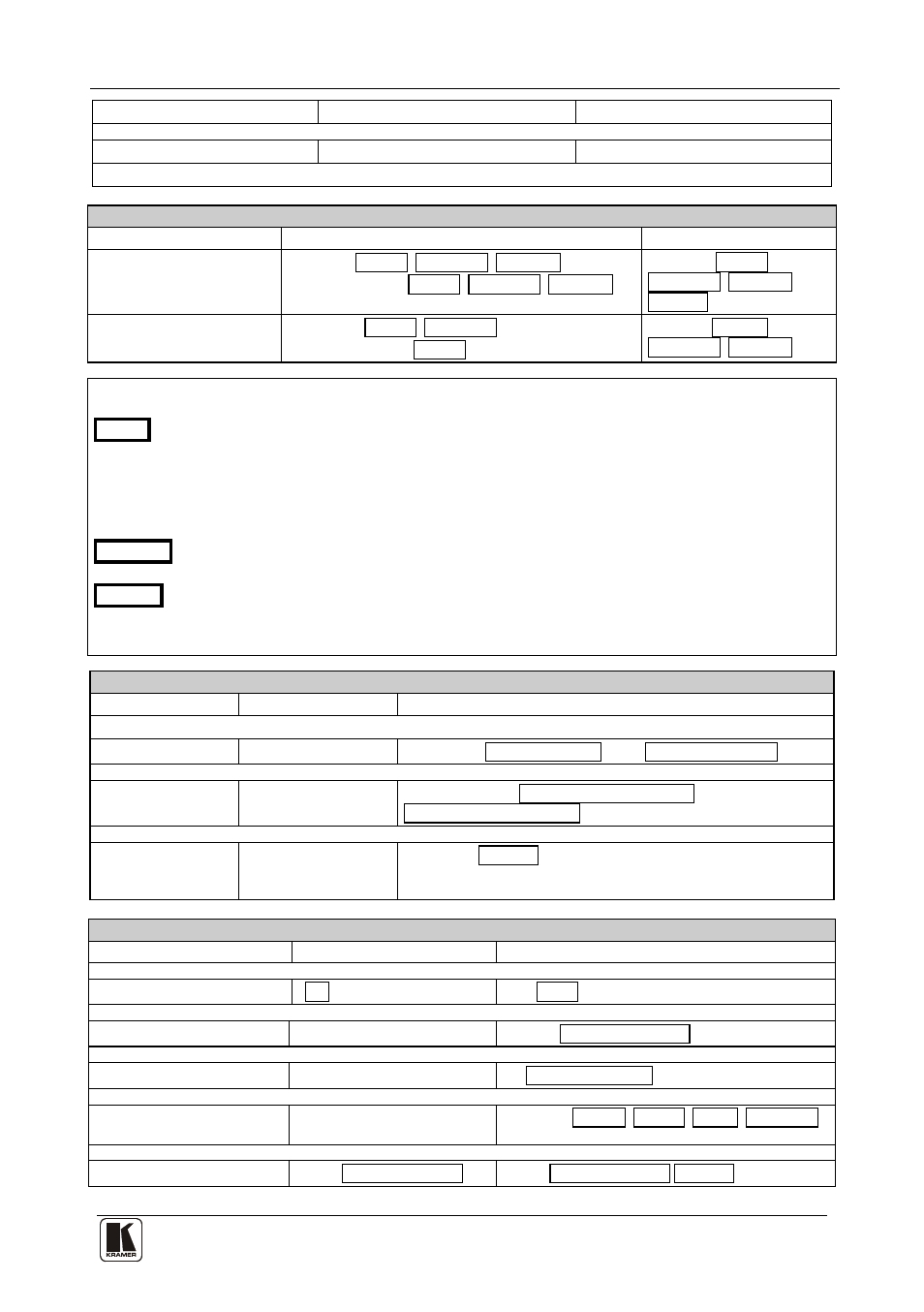 Kramer protocol | Kramer Electronics VP-4x8AK User Manual | Page 49 / 56